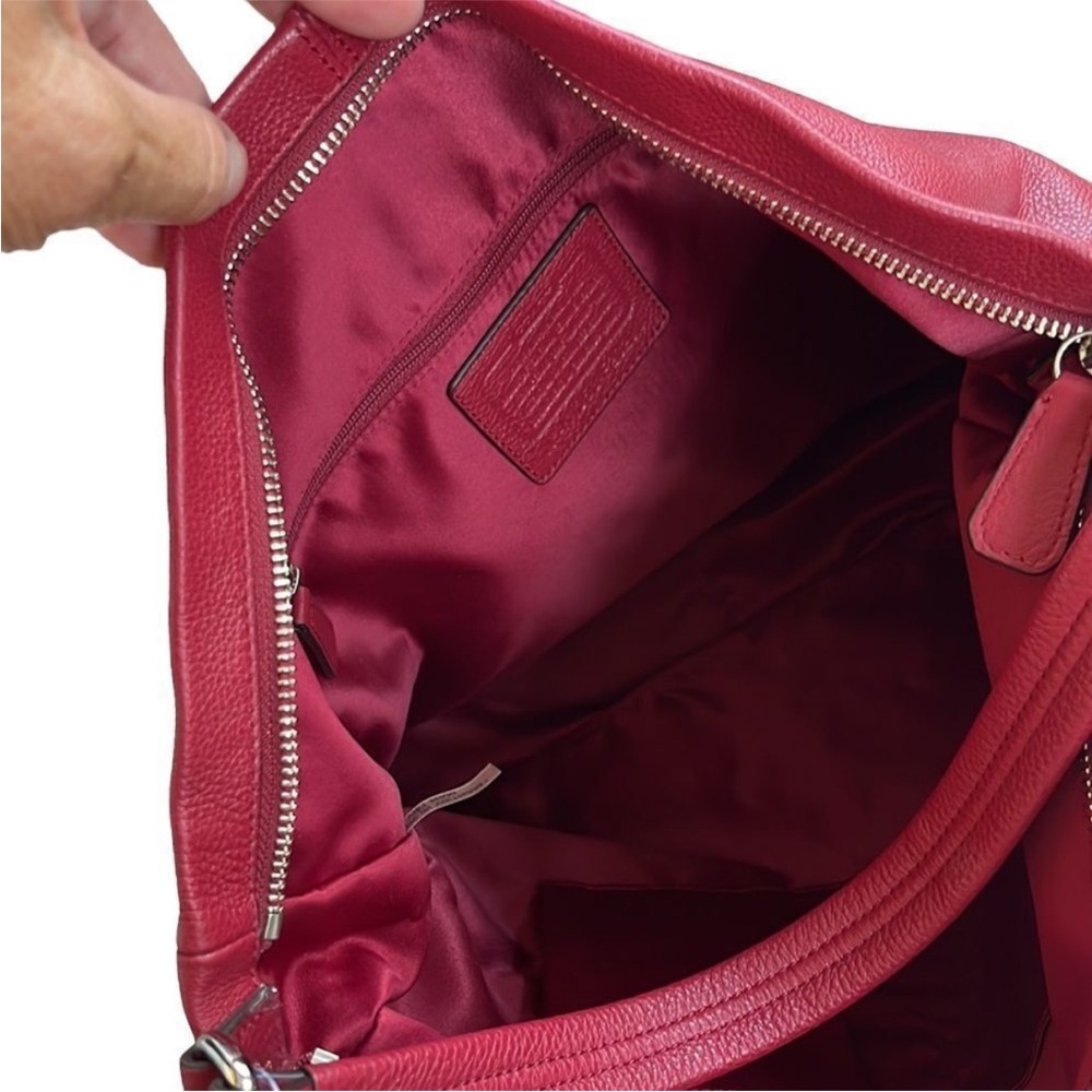 Coach Park Leather Crossbody Bag / Purse Black Cherry NWT - Picture 6 of 11